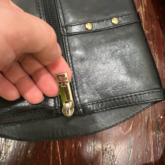 Tory Burch Leather Heeled Tall Boots with gold studs - Picture 2 of 12